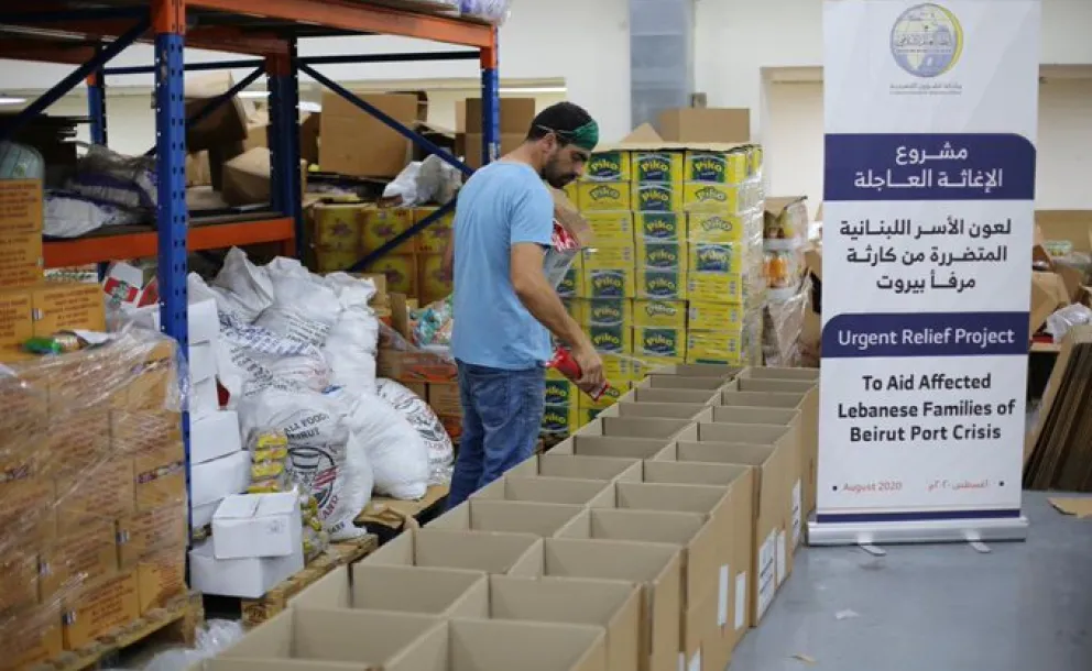 En réponse à la tragique explosion du port de Beyrouth, la LIM est venue en aide au peuple libanais, notamment par la distribution de paniers alimentaires. La mission humanitaire de la LIM consiste à fournir une aide d'urgence en cas de catastrophe.