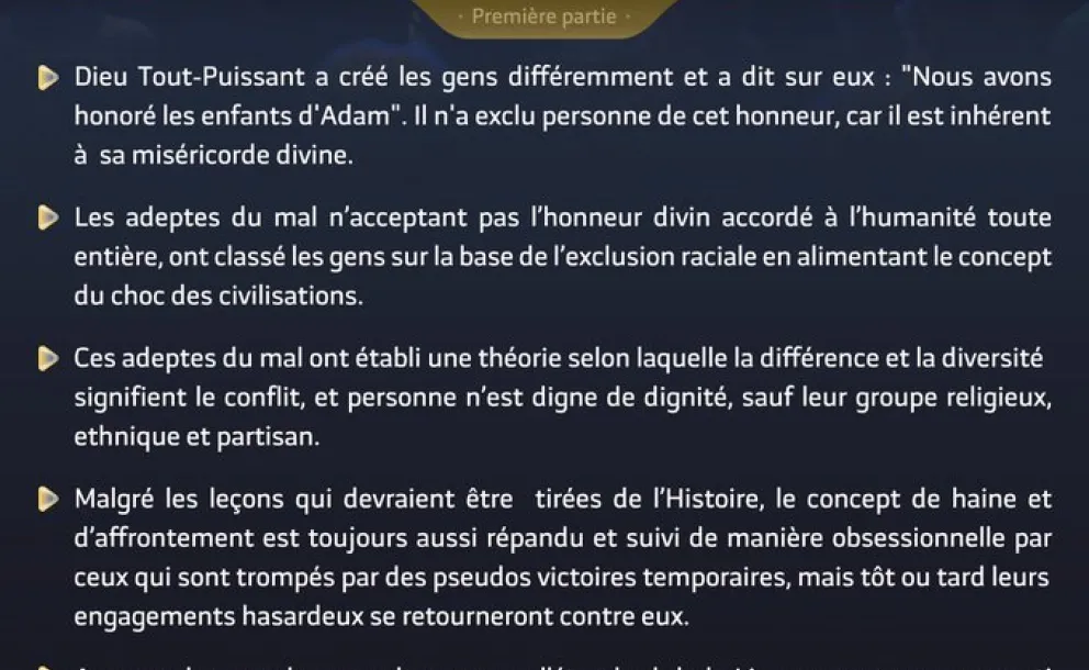 Extraits du discours du D. Mohamed Alissa lors du plus grand rassemblement mondial pour construire des ponts entre les civilisations et les peuples à Rimini - Premiere partie