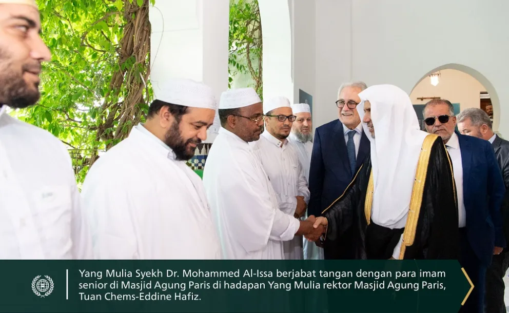 Masjid tertua di Eropa "Masjid Agung Paris" menjadi tuan rumah bagi Yang Mulia Syekh Dr.Mohammed Al-issa