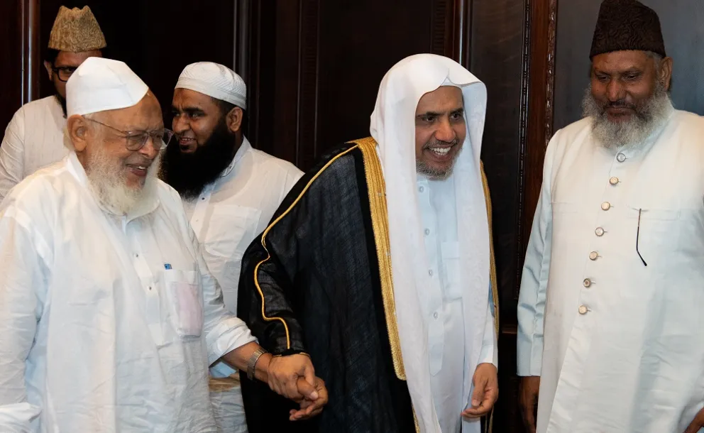 Le Secrétaire Général, Président de l'Organisation des savants musulmans, cheikh Mohammad Alissa a reçu à New Delhi, le président de l’Organisation des savants  indiens, cheikh Arshad Madani