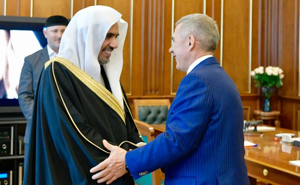 Durant sa rencontre avec D. Mohammad Alissa, le Pdt de la République du Tatarstan loue les efforts  mondiaux de la Ligue Islamique Mondiale pour promouvoir l’harmonie religieuse, ethnique 