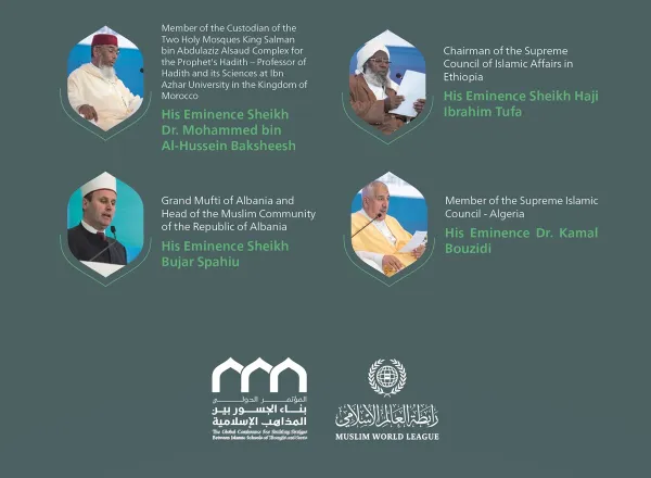Inaugurated by His Excellency Sheikh Dr. Mohammed Alissa, the speakers at the opening session of the Global Conference for Building Bridges between Islamic Schools of Thought and Sects: