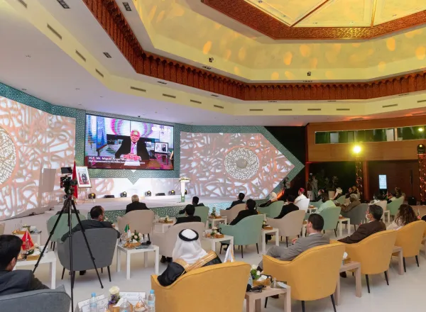 Mohammad Alissa, principal intervenant durant la cérémonie d'ouverturet de la conférence internationale organisée par l’ISESCO