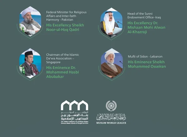 Inaugurated by His Excellency Sheikh Dr. Mohammed Alissa, the speakers at the opening session of the Global Conference for Building Bridges between Islamic Schools of Thought and Sects: