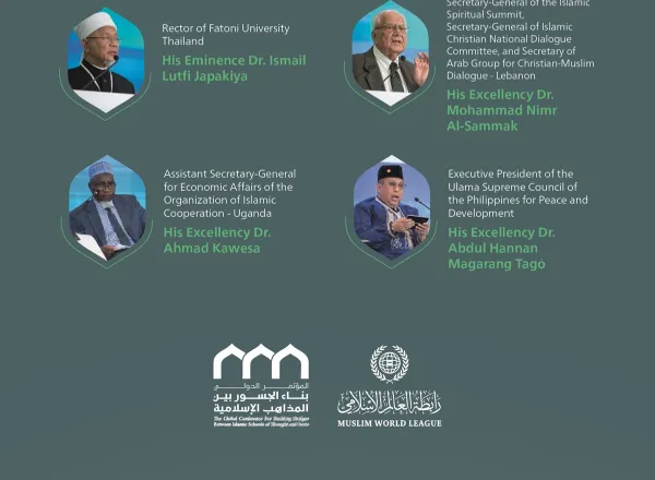 Inaugurated by His Excellency Sheikh Dr. Mohammed Alissa, the speakers at the opening session of the Global Conference for Building Bridges between Islamic Schools of Thought and Sects: