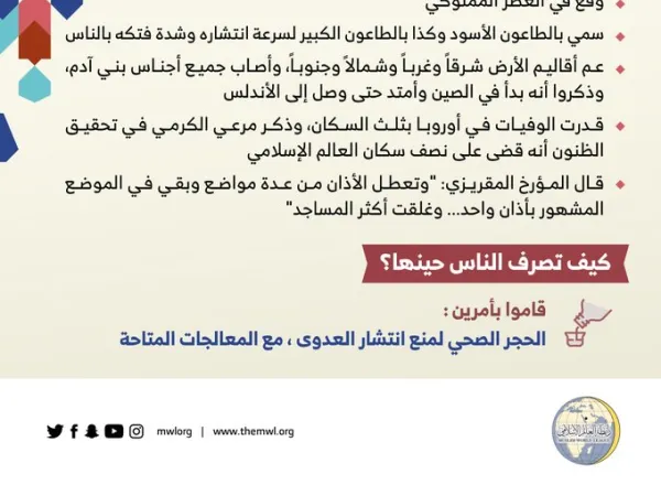 مجموعة من التدابير الاحترازية التي وردت في شريعتنا الغراء، والمتبعة لمقاومة جائحة ⁧‫كورونا‬⁩ ⁧‫كوفيد 19‬⁩