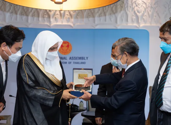 Chuan Leekpai, actuel président du Parlement de Thaïlande et ancien Premier ministre a reçu Mohammad Alissa