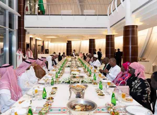 His Excellency Mr. MackySall, the President of the Republic of Senegal, visited the Muslim World League Office in Riyadh. The President and his accompanying delegation were welcomed by His Excellency Sheikh Dr. Mohammed Al-Issa