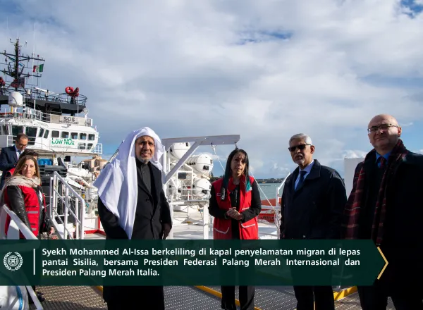 Yang Mulia Sekretaris Jenderal LMD, Syekh Dr. Mohammed Alissa, bertemu dengan Yang Mulia Presiden Federasi Internasional Perhimpunan Palang Merah dan Bulan Sabit Merah