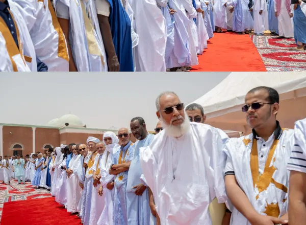 هذا اليوم على "منبر الجُمعة" بنواكشوط .. مسبوقاً بحفل استقبال علمائي كبير:   فضيلة الشيخ د.محمد العيسى يخطب ويؤم المصلين بحضور كبار العلماء وجمع غفير من المصلين.