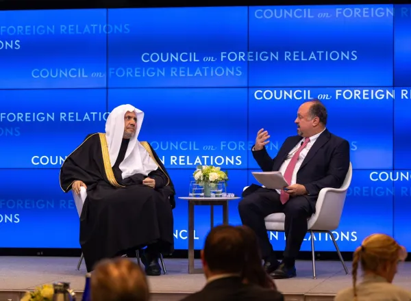 شورای روابط خارجی آمریکا (CFR)، در مقر خود در نیویورک میزبان جناب دبیر کل، و رئیس انجمن علمای مسلمان، آقای دکتر شیخ محمد العیسی بود