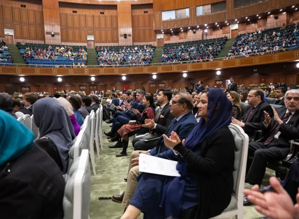 Le Secrétaire général, Président de l’Organisation des savants musulmans, cheikh Mohammed Al-Issa lors du lancement de la conférence EducationDesFilles dans les sociétés musulmanes depuis la capitale pakistanaise, Islamabad :