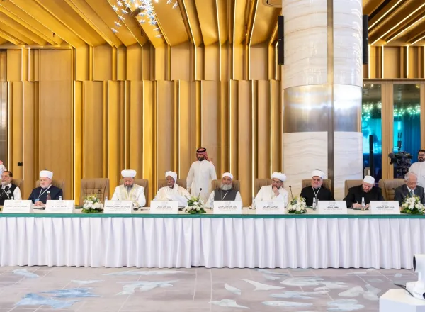 معالي رئيس الشؤون الدينية بجمهورية تركيا، عضو المجلس الأعلى للرابطة، الشيخ د.علي أرباش خلال الدورة الـ٤٦ للمجلس الأعلى:
