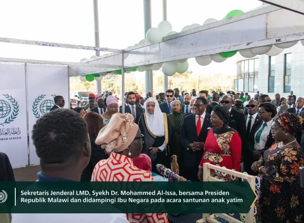Sebagai penghormatan terhadap 6 ribu anak yatim yang diasuh oleh LMD.. Liga Muslim Dunia merayakan programnya yang ditujukan untuk anak-anak yatim di Republik Malawi, dengan kehadiran Yang Mulia Presiden