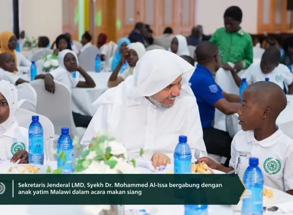 Sebagai penghormatan terhadap 6 ribu anak yatim yang diasuh oleh LMD.. Liga Muslim Dunia merayakan programnya yang ditujukan untuk anak-anak yatim di Republik Malawi, dengan kehadiran Yang Mulia Presiden