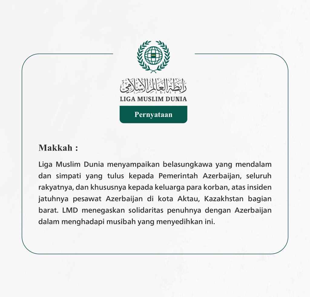 Pernyataan dari Liga Muslim Dunia: