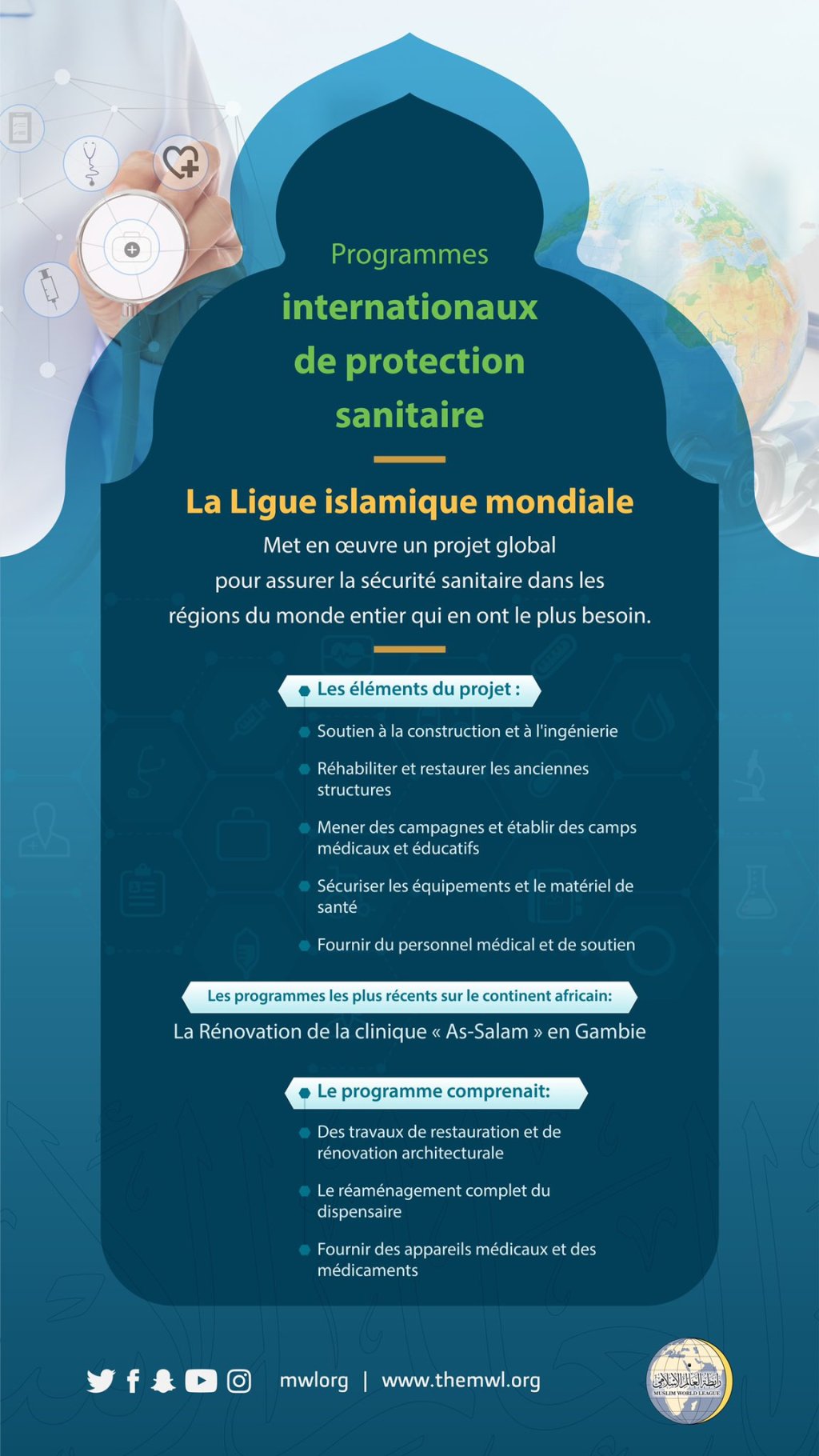 La LIM a augmenté ses efforts et ses moyens pour assurer une sécurité sanitaire dans les régions pauvres; les programmes de protection sanitaire sont un moyen sûr et direct d’assurer la stabilité et le développement :