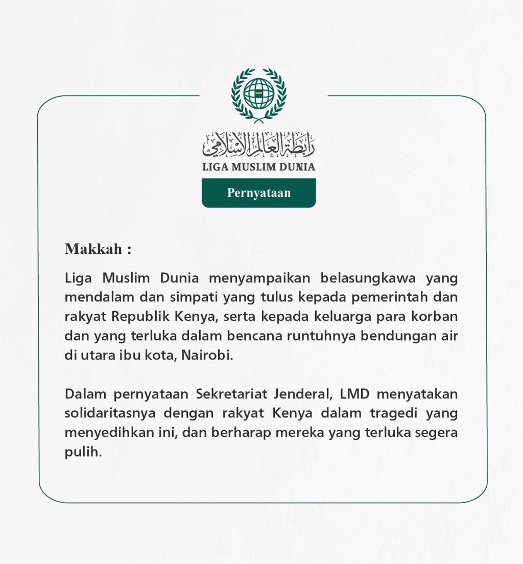 Pernyataan dari Liga Muslim Dunia: