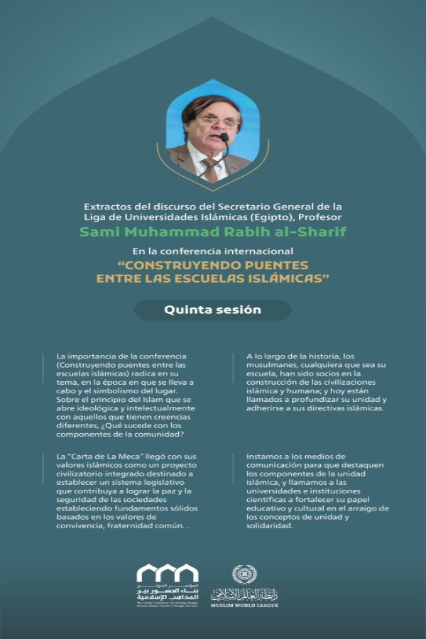 Extractos del discurso del Secretario General de la Liga de Universidades Islámicas (Egipto) Profesor Sami Muhammad Rabih al-Sharif en la conferencia internacional "Construyendo puentes entre las escuelas islámicas