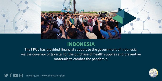 The MWL has provided financial support for the government of Indonesia for the purchase of health supplies