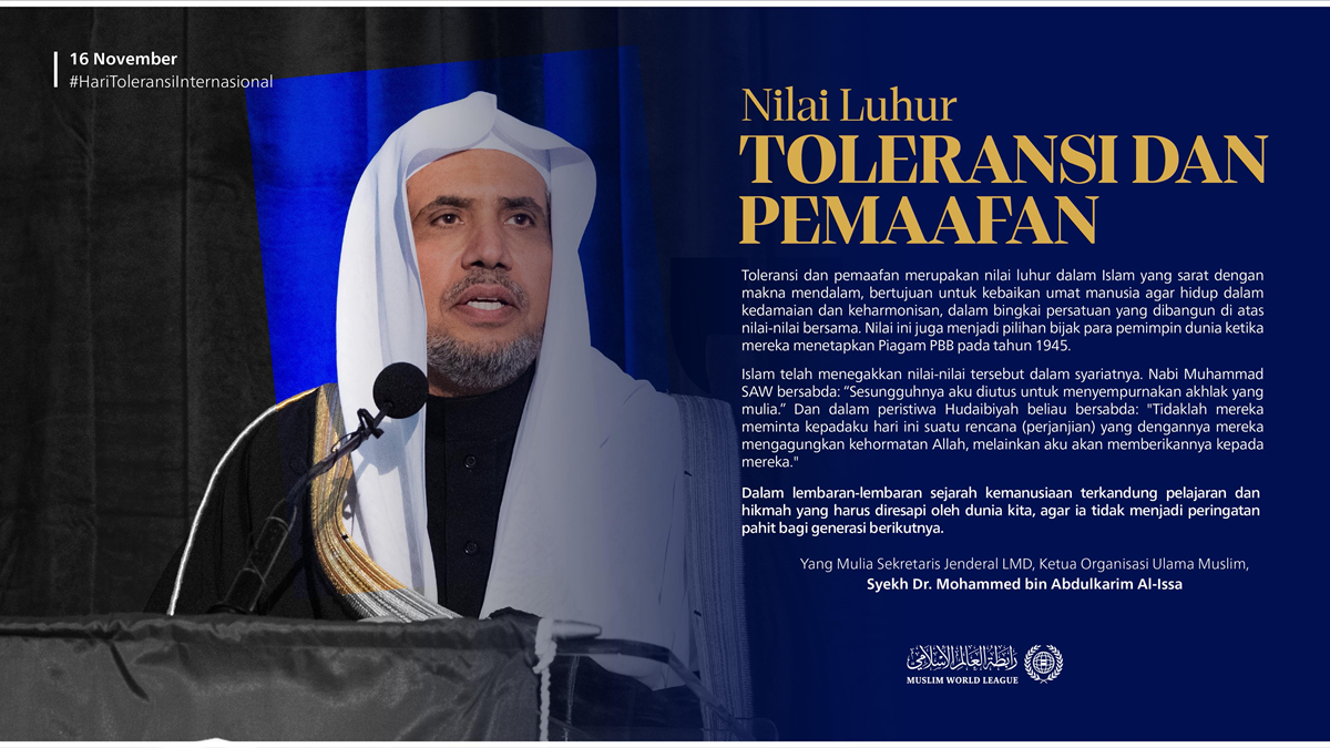 Nilai-nilai Islam kita menjunjung tinggi prinsip toleransi dan perdamaian, yang membawa kebaikan bagi semua.